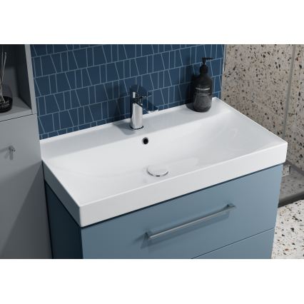 Cersanit K120-010 - Einbauwaschbecken LARGA 46 x 80,5 cm Keramik / hochglänzendes Weiß