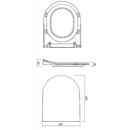 Cersanit K701-104 - Wand-WC CITY OVAL mit WC-Sitz, Keramik/weiß