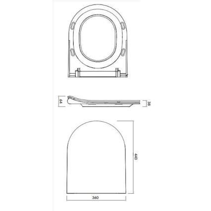 Cersanit K98-0146 - WC-Sitz CITY OVAL SoftClose weiß
