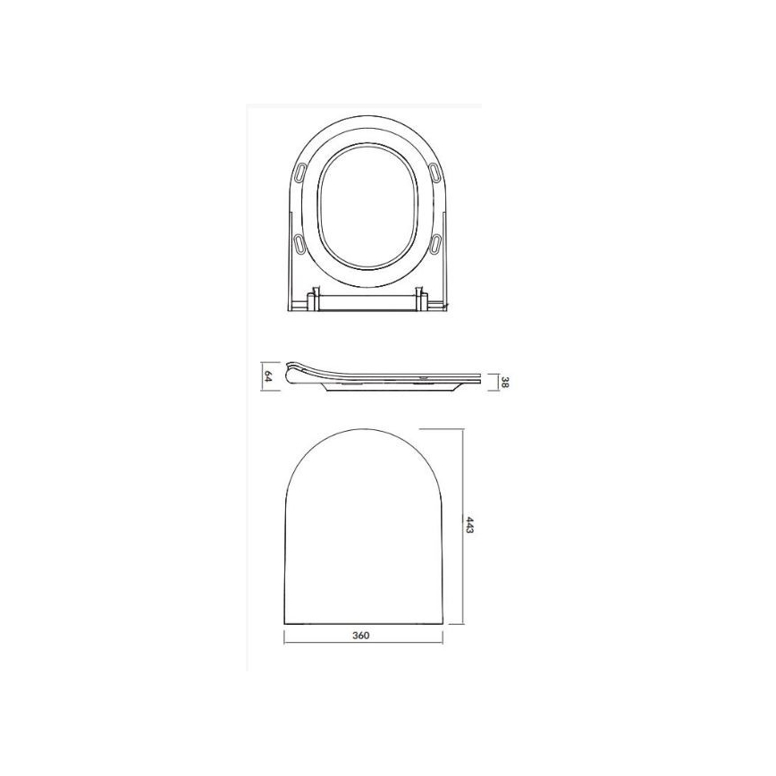 Cersanit K98-0146 - WC-Sitz CITY OVAL SoftClose weiß