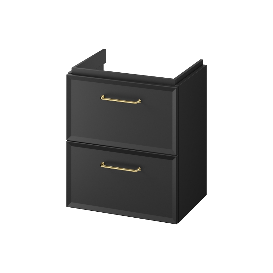Cersanit S1021-006 - Wandhängender Unterschrank für Waschbecken MILLE SLIM 50x35 cm, schwarz