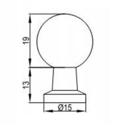 Cersanit S1021-019 - Möbelgriff MILLE goldfarben