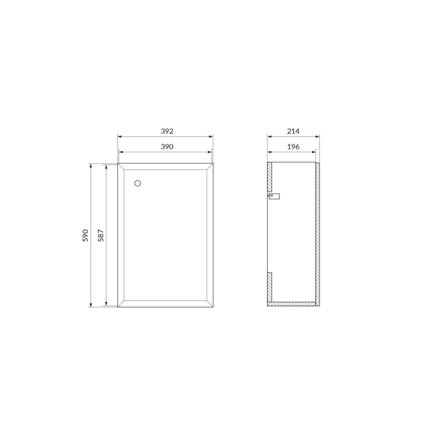 Cersanit S1022-002 - Wandhängender Unterschrank für Waschtisch MILLE 40x22 cm, weiß