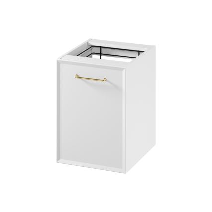 Cersanit S1022-011 - Wandhängender Badschrank mit Wäschekorb MILLE 40x45 cm weiß