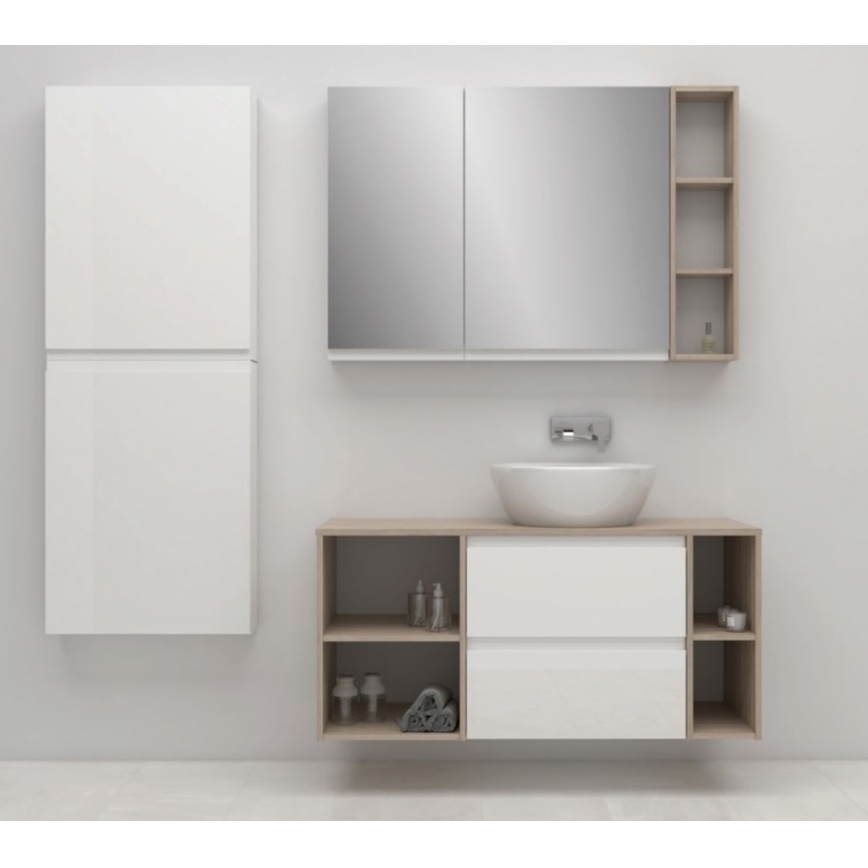 Cersanit S590-030 - Badezimmerspiegel-Schrank MODUO 80x40 cm
