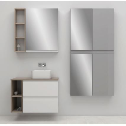 Cersanit S590-030 - Badezimmerspiegel-Schrank MODUO 80x40 cm
