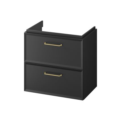 Cersanit S590-100 - Hängender Waschtischunterschrank MILLE SLIM 60x38 cm schwarz