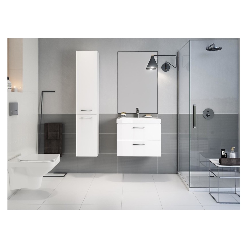 Cersanit S801-149-DSM - Hängender Waschtischunterschrank mit Waschbecken LARA 80x46x45 cm weiß