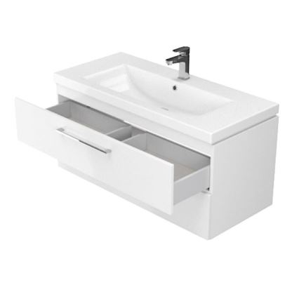 Cersanit S801-149-DSM - Hängender Badezimmerschrank mit integriertem Waschbecken LARA 80x45 cm weiß