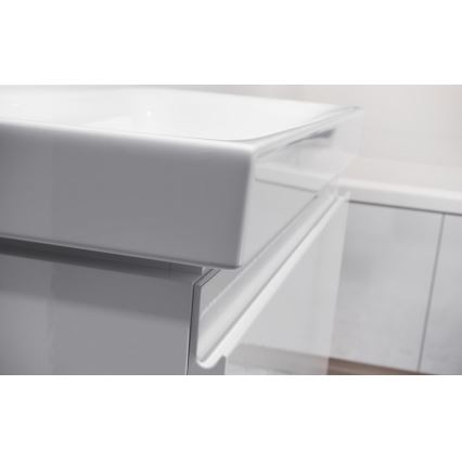 Cersanit S801-221-DSM - Hängender Waschtischunterschrank mit Waschbecken MODUO 80x62x45 cm Hochglanzweiß