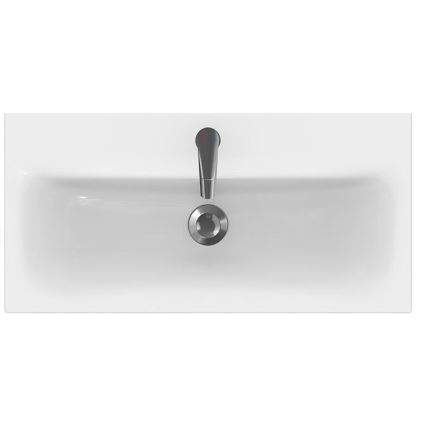 Cersanit S801-221-DSM - Hängender Waschtischunterschrank mit Waschbecken MODUO 80x62x45 cm Hochglanzweiß