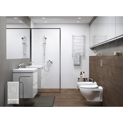 Cersanit S801-225-DSM - Hängeschrank mit Waschbecken MODUO SLIM 80x57x38 cm glänzend weiß