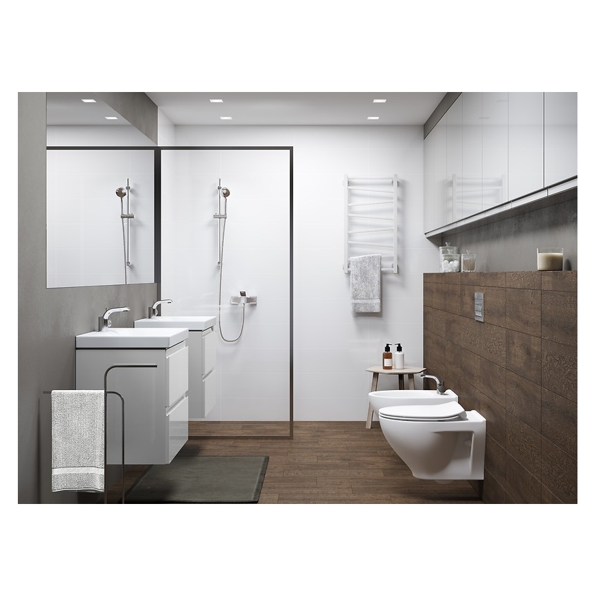 Cersanit S801-225-DSM - Hängeschrank mit Waschbecken MODUO SLIM 80x57x38 cm glänzend weiß