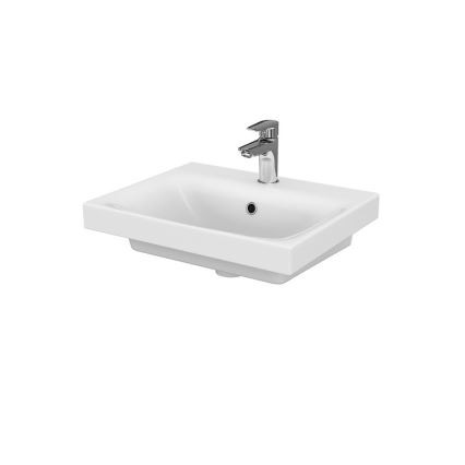 Cersanit S801-230-DSM - Wandhängender Badezimmerschrank mit Waschbecken MODUO 50x62x40 cm weiß