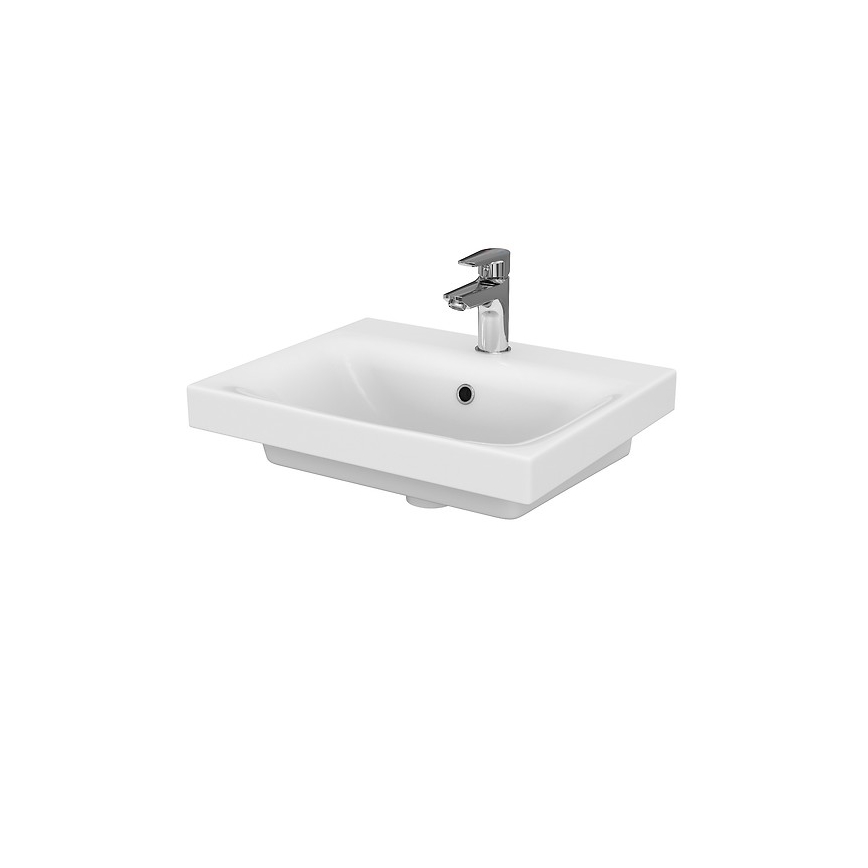 Cersanit S801-230-DSM - Wandhängender Badezimmerschrank mit Waschbecken MODUO 50x62x40 cm weiß