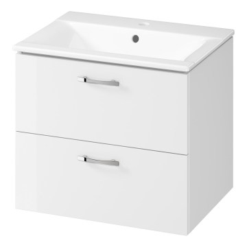 Cersanit S801-309-DSM - Hängender Waschtischunterschrank mit Waschbecken NIKO 60x50x45 cm weiß
