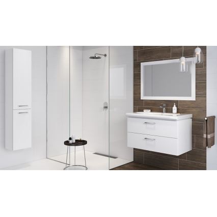 Cersanit S801-338-DSM - Hängender Badezimmerschrank mit integriertem Waschbecken LARA 80 x 45 cm weiß