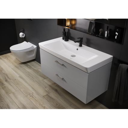 Cersanit S801-338-DSM - Hängender Badezimmerschrank LARA mit Waschbecken 80x46x45 cm weiß