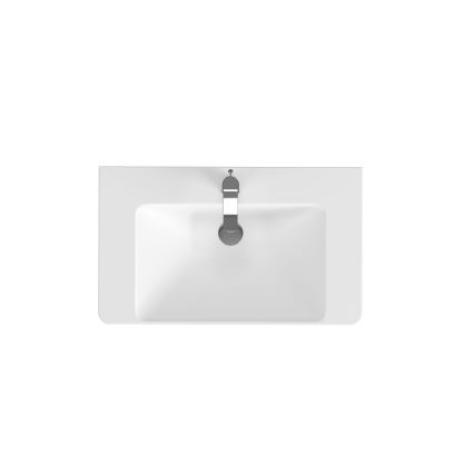 Cersanit S801-338-DSM - Hängender Badezimmerschrank LARA mit Waschbecken 80x46x45 cm weiß