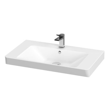Cersanit S801-338-DSM - Hängender Badezimmerschrank LARA mit Waschbecken 80x46x45 cm weiß