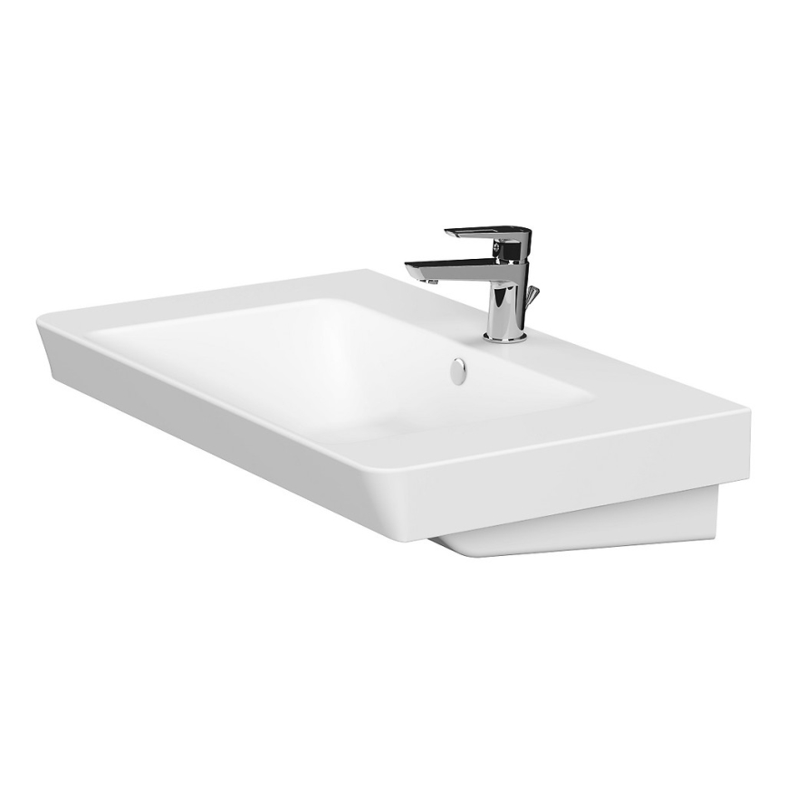 Cersanit S801-338-DSM - Hängender Badezimmerschrank LARA mit Waschbecken 80x46x45 cm weiß