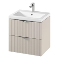 Cersanit S801-541 - hängender Badezimmerschrank mit Waschbecken TIRSO 60x60x45 cm beige