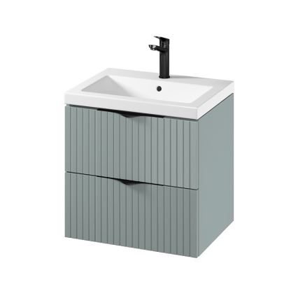 Cersanit S801-544 - Wandhängender Badezimmerschrank mit Waschtisch TIRSO 60x60x45 cm mintfarben