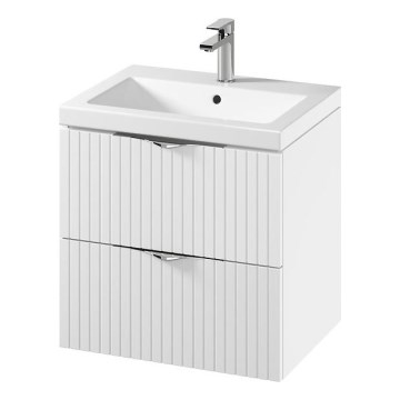 Cersanit S801-545 - Hängender Waschtischunterschrank mit integriertem Waschbecken TIRSO 60x45 cm weiß