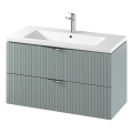 Cersanit S801-546 - Hängender Badezimmerschrank mit Waschtisch TIRSO 100x45 cm mintgrün