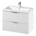 Cersanit S801-547 - Wandhängender Waschtischunterschrank mit Waschbecken TIRSO 80x60x45 cm weiß