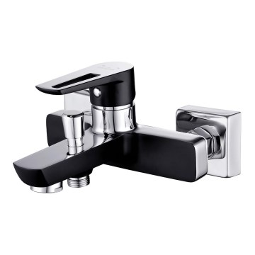 Cersanit S951-009 - Badewannenarmatur MILLE schwarz/glänzendes Chrom