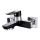 Cersanit S951-009 - Badewannenarmatur MILLE schwarz/glänzendes Chrom