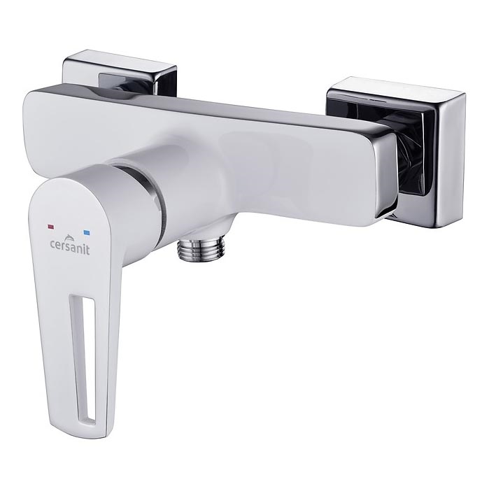 Cersanit S951-033 - Duscharmatur MILLE weiß/glänzendes Chrom