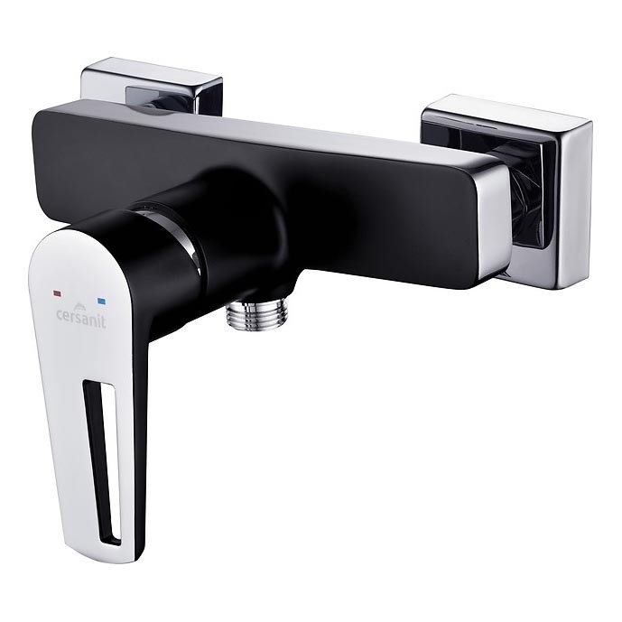Cersanit S951-034 - Duscharmatur MILLE schwarz/glänzendes Chrom