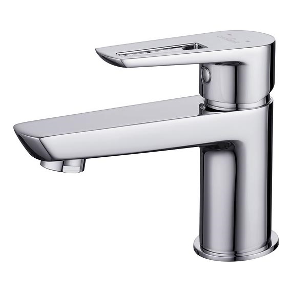 Cersanit S951-045 - Waschbeckenarmatur MILLE 13,4 cm glänzendes Chrom + Ablauf