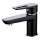 Cersanit S951-048 - Waschbeckenarmatur MILLE 13,4 cm schwarz + Ablauf