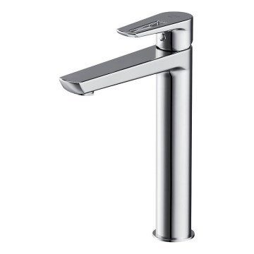 Cersanit S951-354 - Waschbeckenarmatur MILLE 27 cm glänzendes Chrom + Ablauf