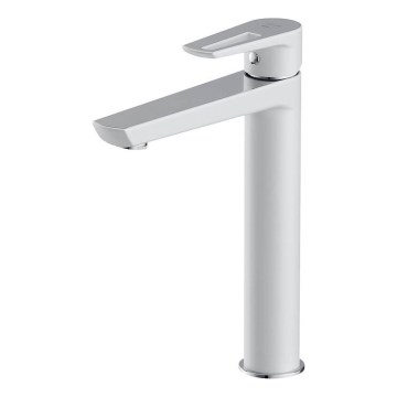 Cersanit S951-355 - Waschbeckenarmatur MILLE 27 cm weiß + Ablauf