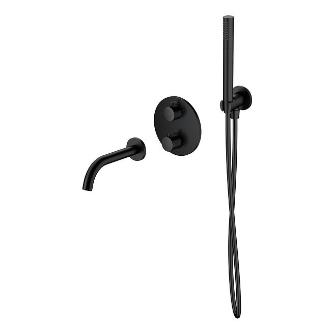 Cersanit S952-041 - Badewannenarmatur mit thermostatischer Unterputz-Armatur ZEN schwarz