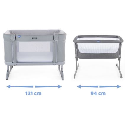 Chicco - Babybett 3in1 3v1 NEXT2ME FOREVER dunkelgrau