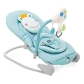 Chicco - Babyliege mit Vibrationsfunktion und Melodie BALLOON Froggy 2xAA + 1xLR20 blau