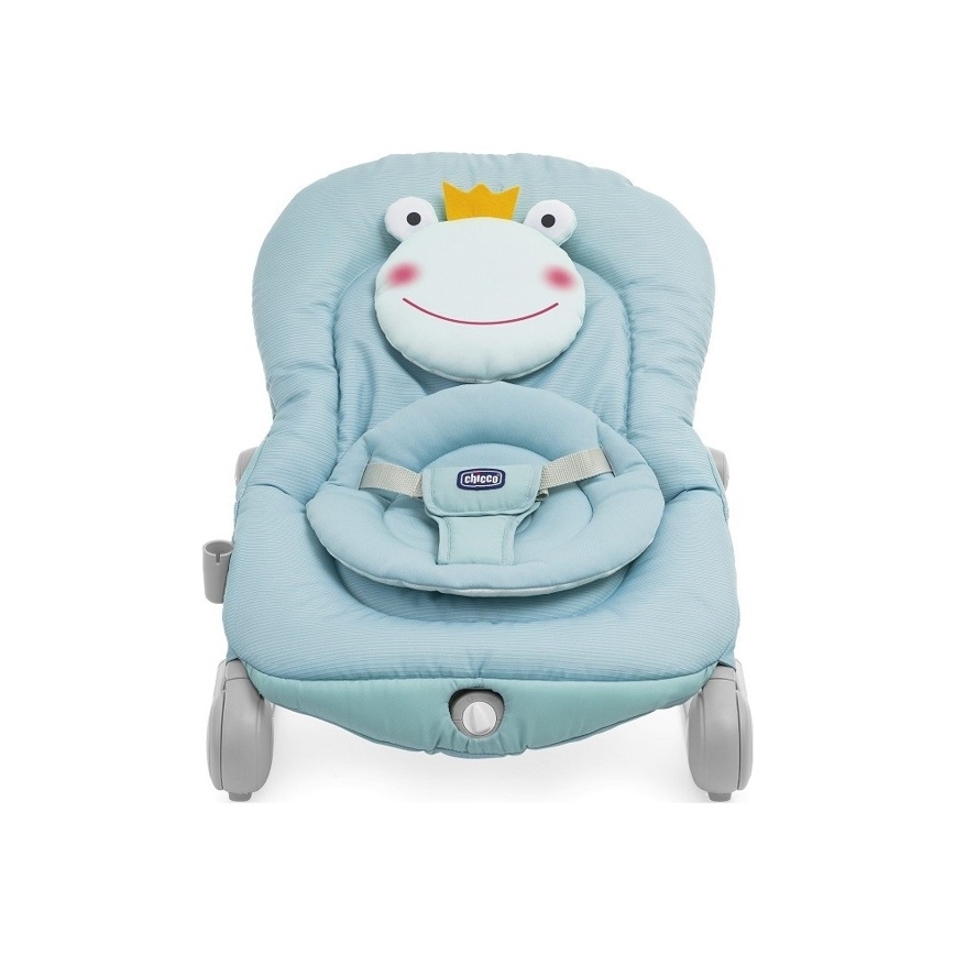 Chicco - Babyliege mit Vibrationsfunktion und Melodie BALLOON Froggy 2xAA + 1xLR20 blau