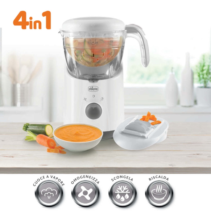 Chicco - Dampfgarer und Mixer 4in1 EASY MEAL