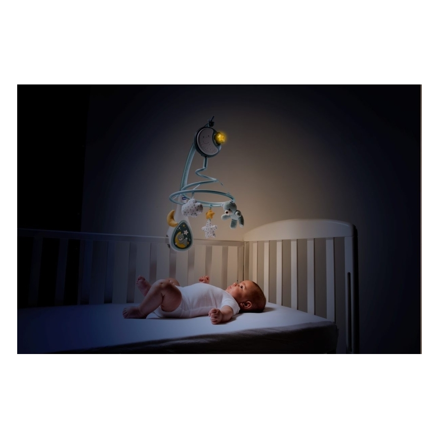 Chicco - Kinderbett Mobile mit Melodie 3in1 NEXT2DREAMS 3xAA blau