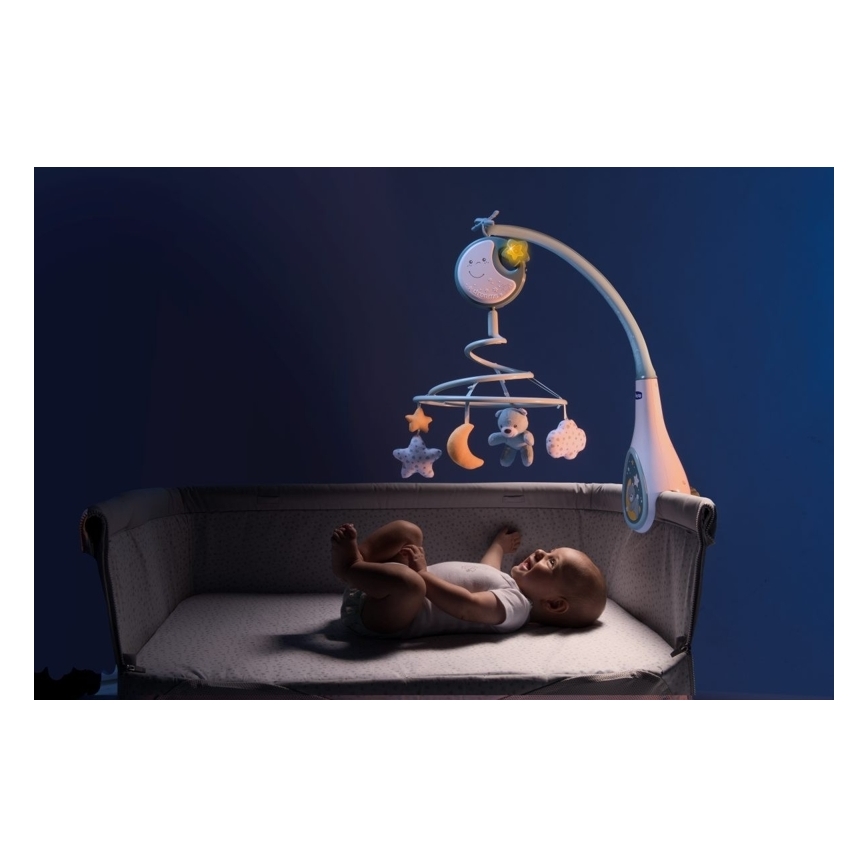 Chicco - Kinderbett Mobile mit Melodie 3in1 NEXT2DREAMS 3xAA blau