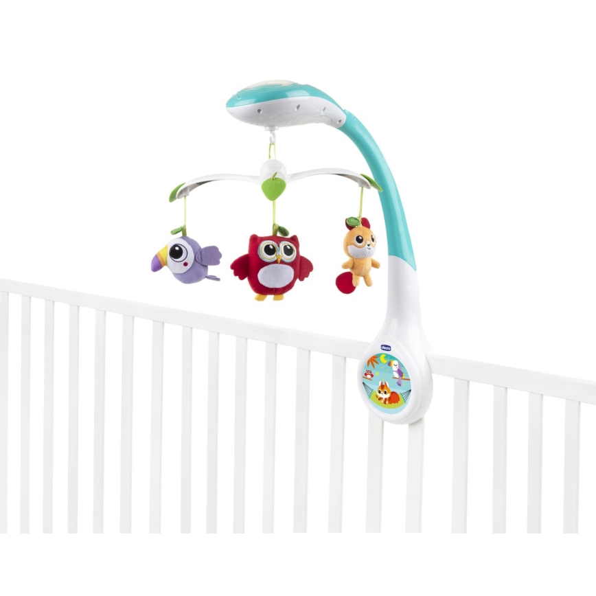 Chicco - Kinderbettchen-Mobile mit Projektor MAGIC FOREST 3xAA