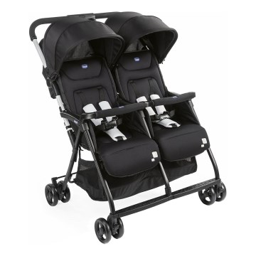 Chicco - Kinderwagen für Zwillinge OHLALA TWIN Black Nacht schwarz