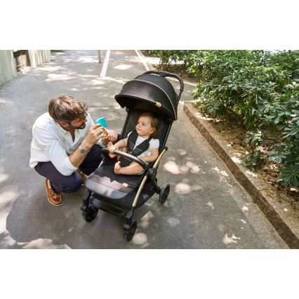 Chicco - Kinderwagen GOODY XPLUS Black Re_Lux Eco+ + Rutschauto ALL AROUND