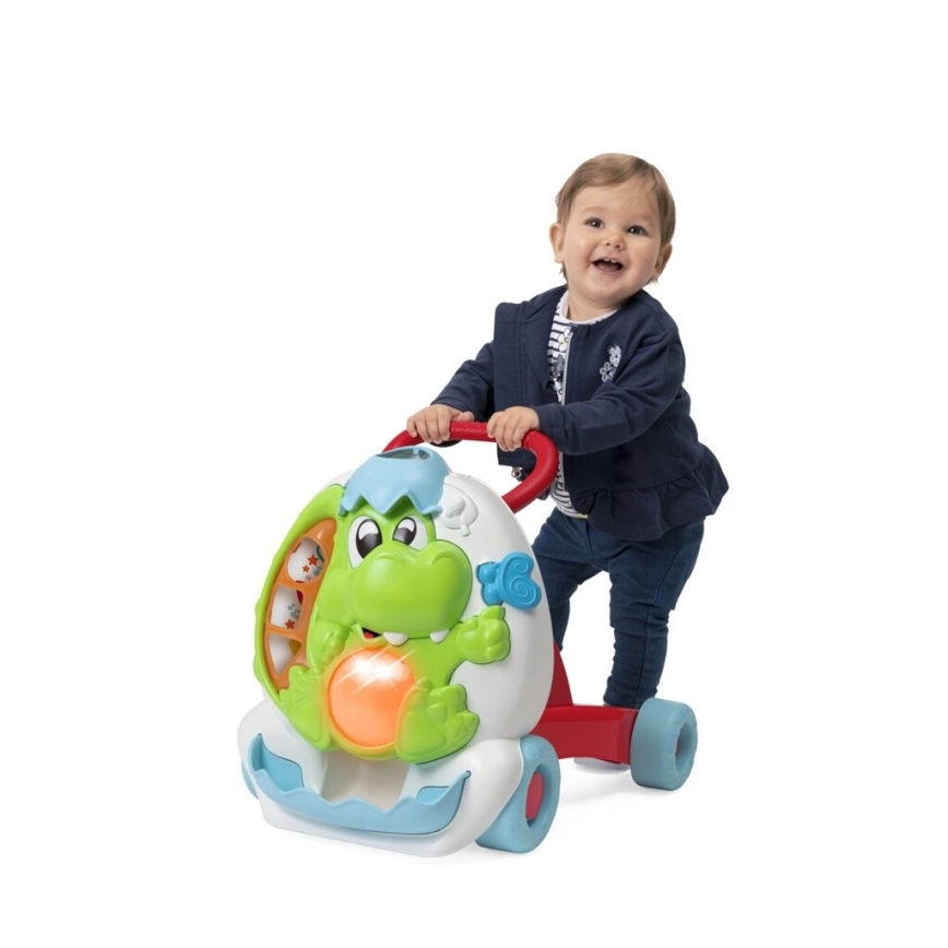 Chicco - Lauflernhilfe mit Aktivitäten und Tönen 2in1 DINO 2xAA