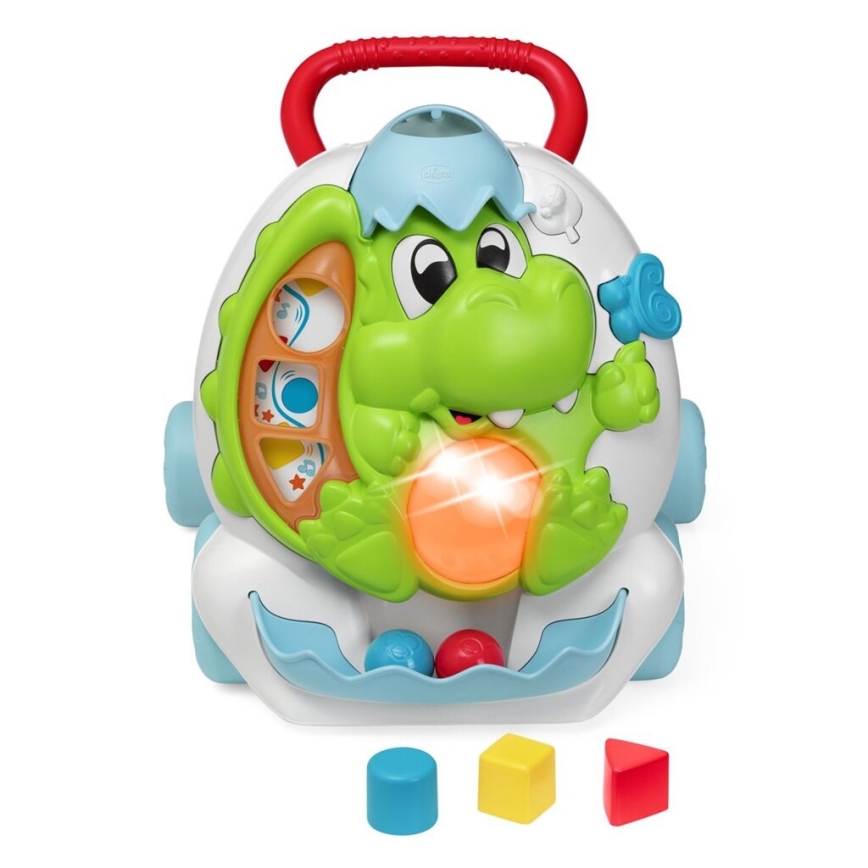 Chicco - Lauflernhilfe mit Aktivitäten und Tönen 2in1 DINO 2xAA
